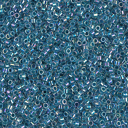 Delica 11/0 Beads - db0058 - Marine Blue Lined Crystal AB 5.2g