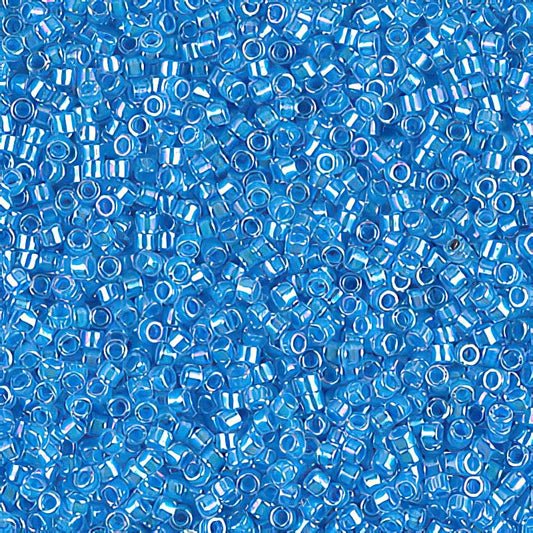 Delica 11/0 Beads - db0076 - Light Blue Lined Crystal AB 7.1g