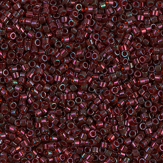 Delica 11/0 Beads - db0105 - Gold Luster Transparent Dark Red 5.2g