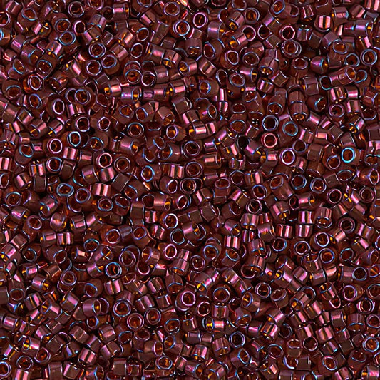 Delica 11/0 Beads - db0120 - Dark Topaz Claret Luster 5.2g