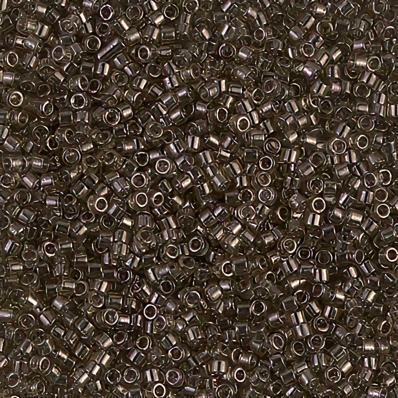 Delica 11/0 Beads - db0123 - Transparent Grey Olive Luster 7.5g