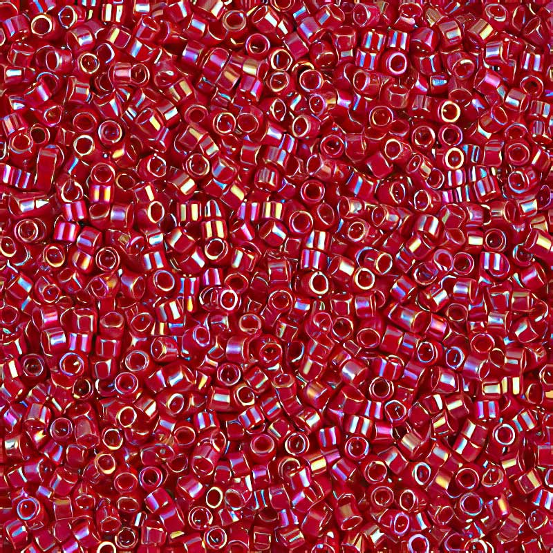 Delica 11/0 Beads - db0162 - Opaque Red AB 5.2g