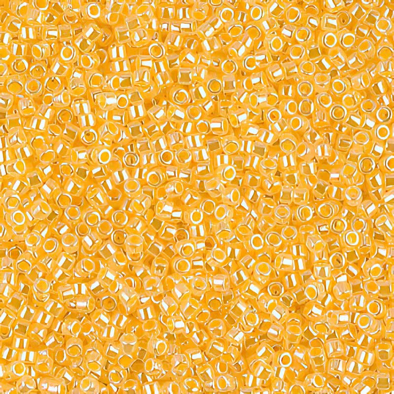 Delica 11/0 Beads - db0233 - Lined Crystal/Yellow Luster 7.1g