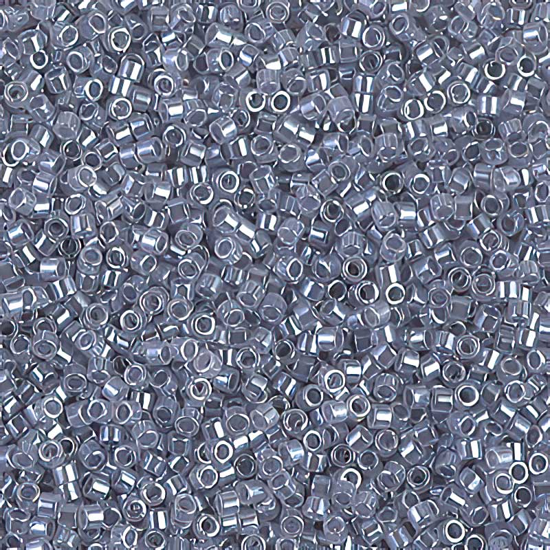 Delica 11/0 Beads - db0242 - Lined Crystal/Grey 5.2g