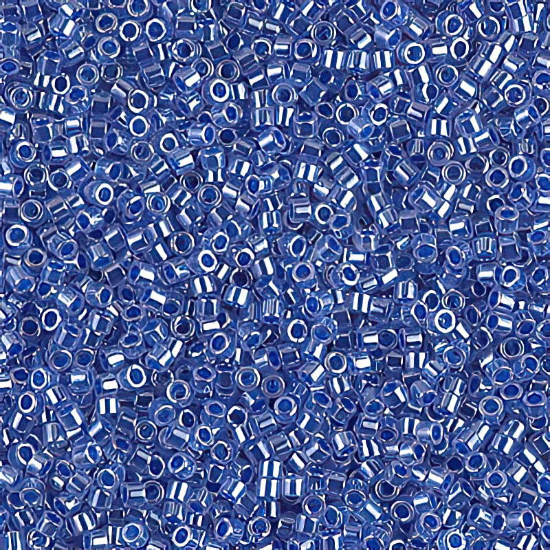 Delica 11/0 Beads - db0243 - Lined Crystal/Medium Blue Lustre 5.2g