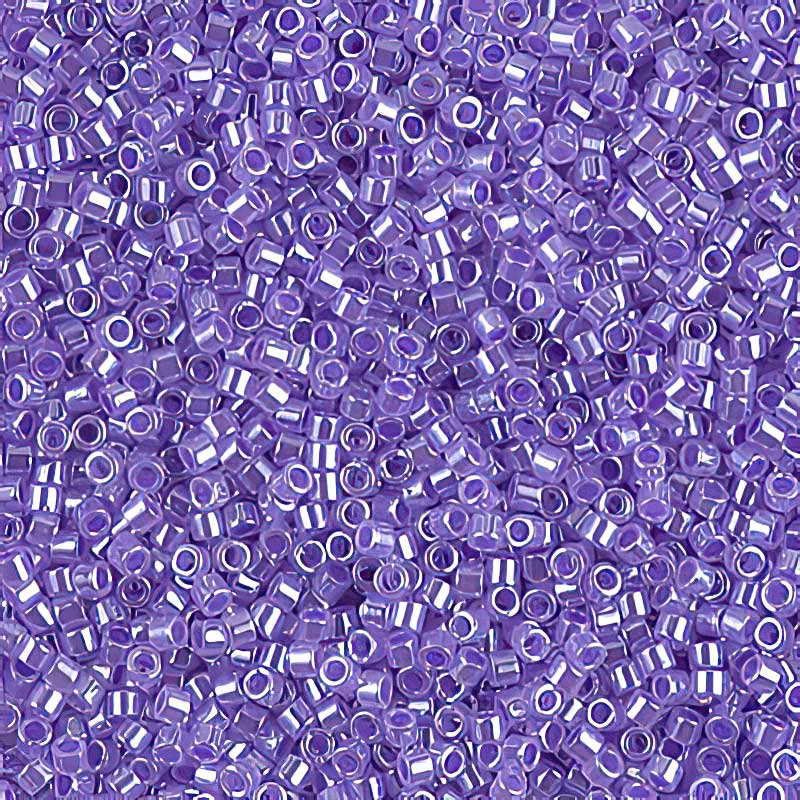 Delica 11/0 Beads - db0249 - Lined Crystal/Purple 5.2g