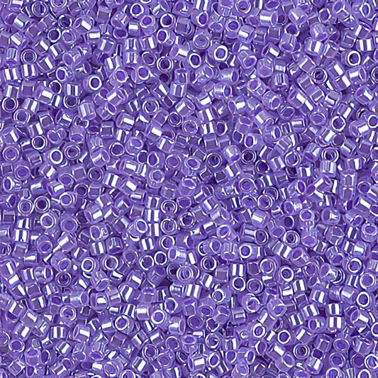 Delica 11/0 Beads - db0249 - Lined Crystal/Purple 5.2g