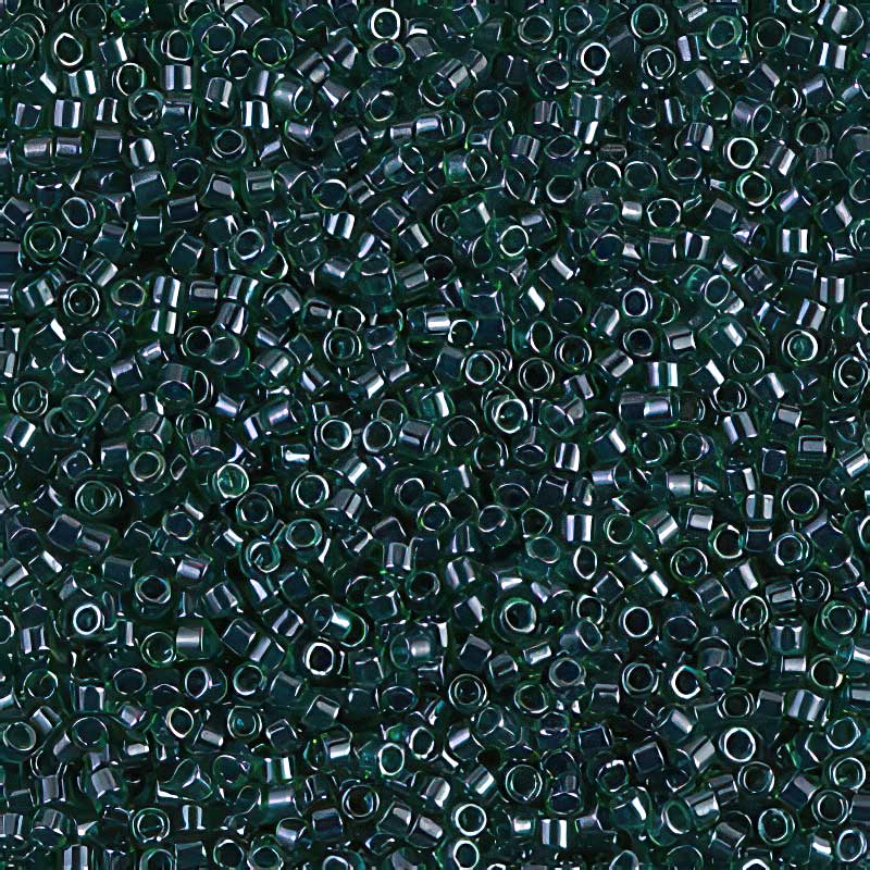 Delica 11/0 Beads - db0275 - Lined Green/Teal Lustre 7.1g