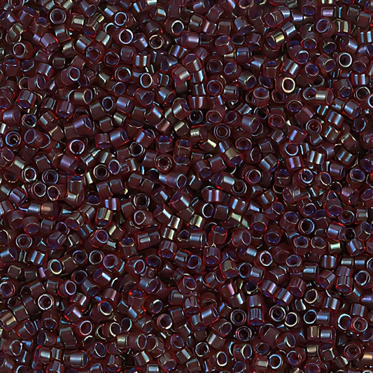 Delica 11/0 Beads - db0296 - Colour Lined Red/Cranberry AB 5.2g
