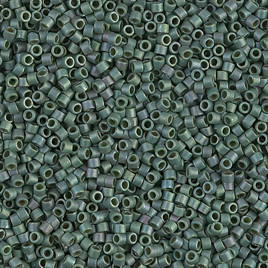 Delica 11/0 Beads - db0373 - Matte Metallic Under Leaf Green 5.2g
