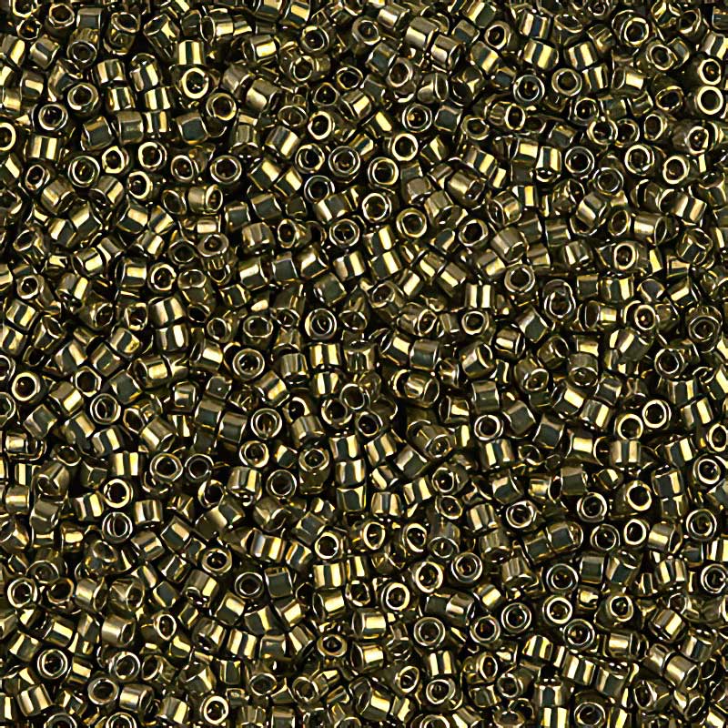 Delica 11/0 Beads - db0456 - Galvanized Olive Gold 7.5g