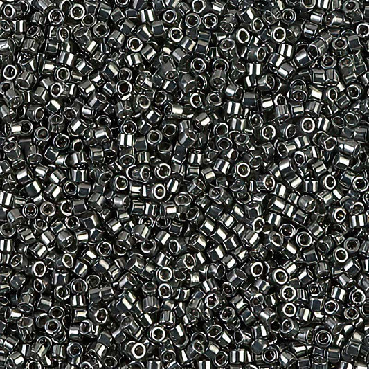 Delica 11/0 Beads - db0457 - Galvanized Green Steel 7.5g