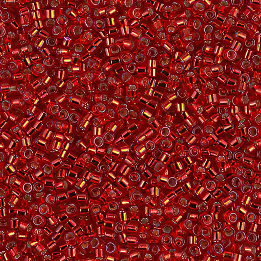 Delica 11/0 Beads - db0602 - Silver Lined Red 5.2g