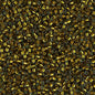 Delica 11/0 Beads - db0604 - Silver Lined Golden Olive 5.2g