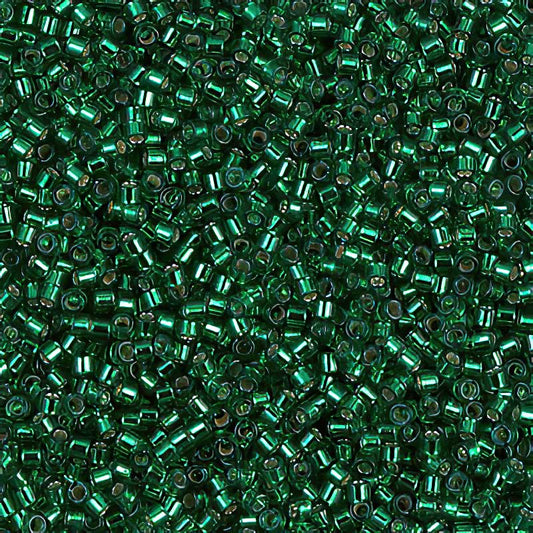 Delica 11/0 Beads - db0605 - Silver Lined Emerald 5.2g
