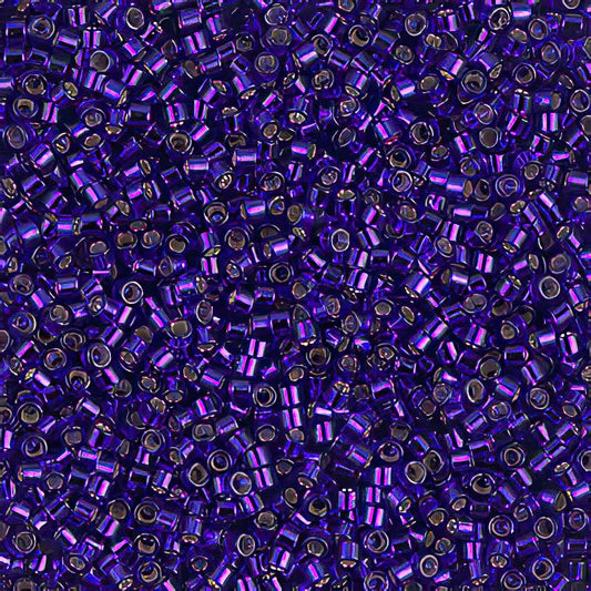 Delica 11/0 Beads - db0610 - Dyed Silver Lined Violet 5.2g