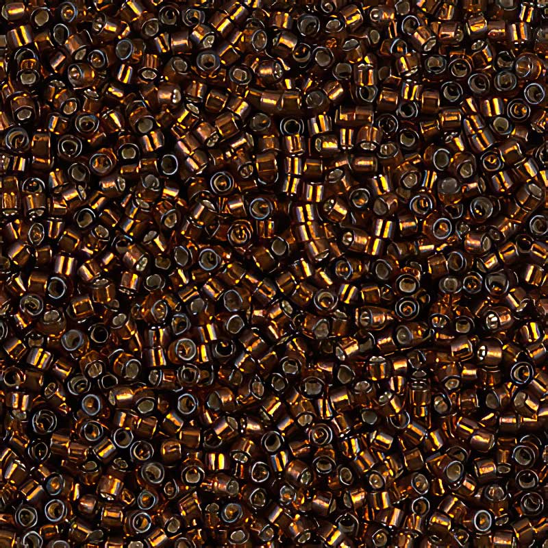 Delica 11/0 Beads - db0612 - Silver Lined Smoked Topaz 5.2g