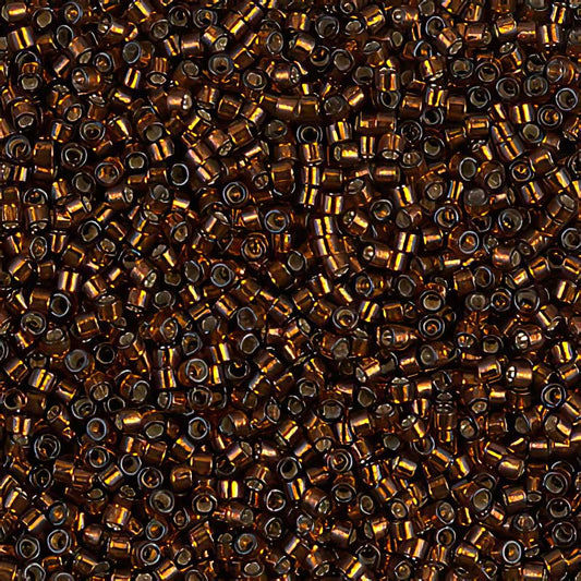 Delica 11/0 Beads - db0612 - Silver Lined Smoked Topaz 5.2g