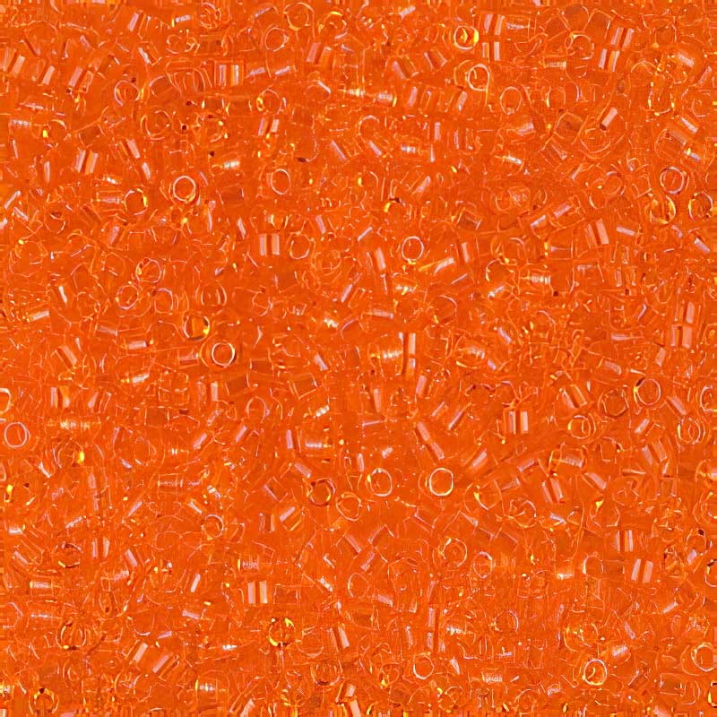 Delica 11/0 Beads - db0703 - Transparent Orange 7.1g