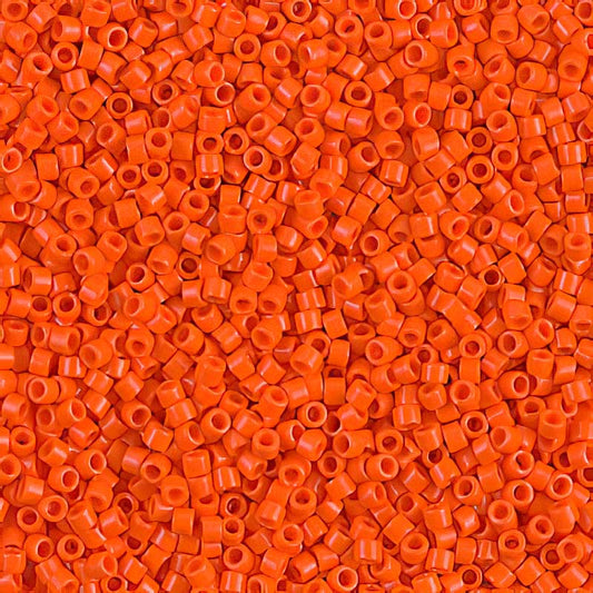 Delica 11/0 Beads - db0722 - Opaque Screamin' Orange 5.2g