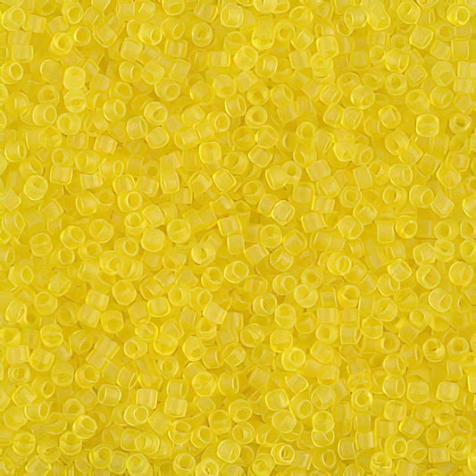Delica 11/0 Beads - db0743 - Transparent Matte Yellow 7.1g