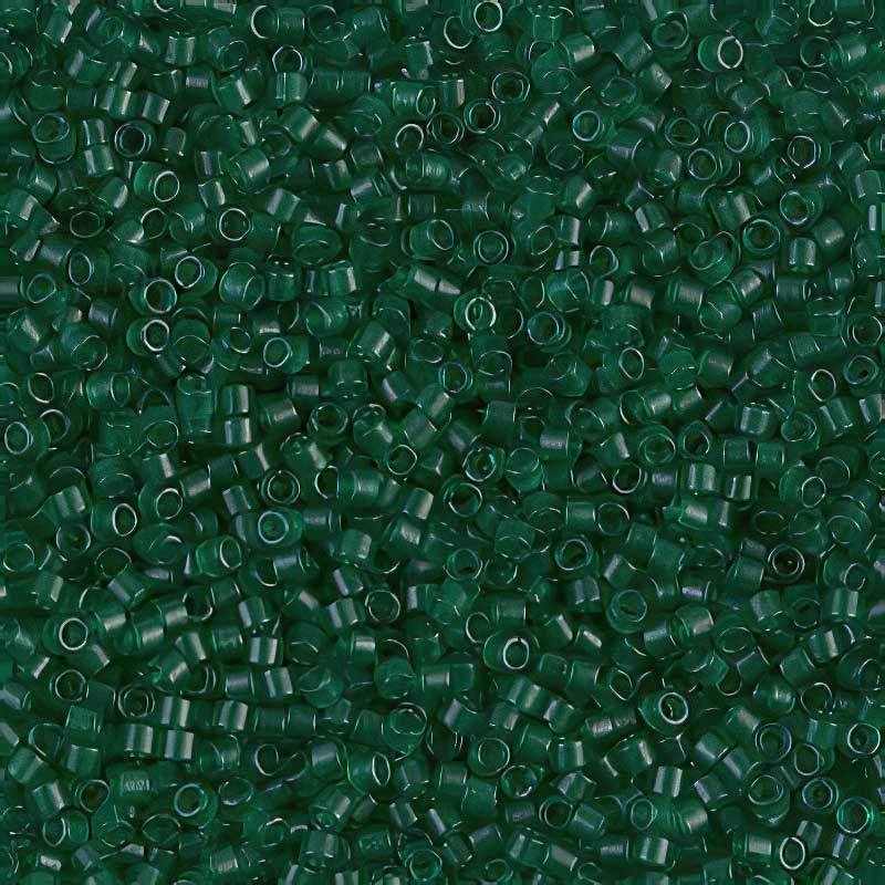 Delica 11/0 Beads - db0776 - Dyed Matte Transparent Kelly Green 5.2g