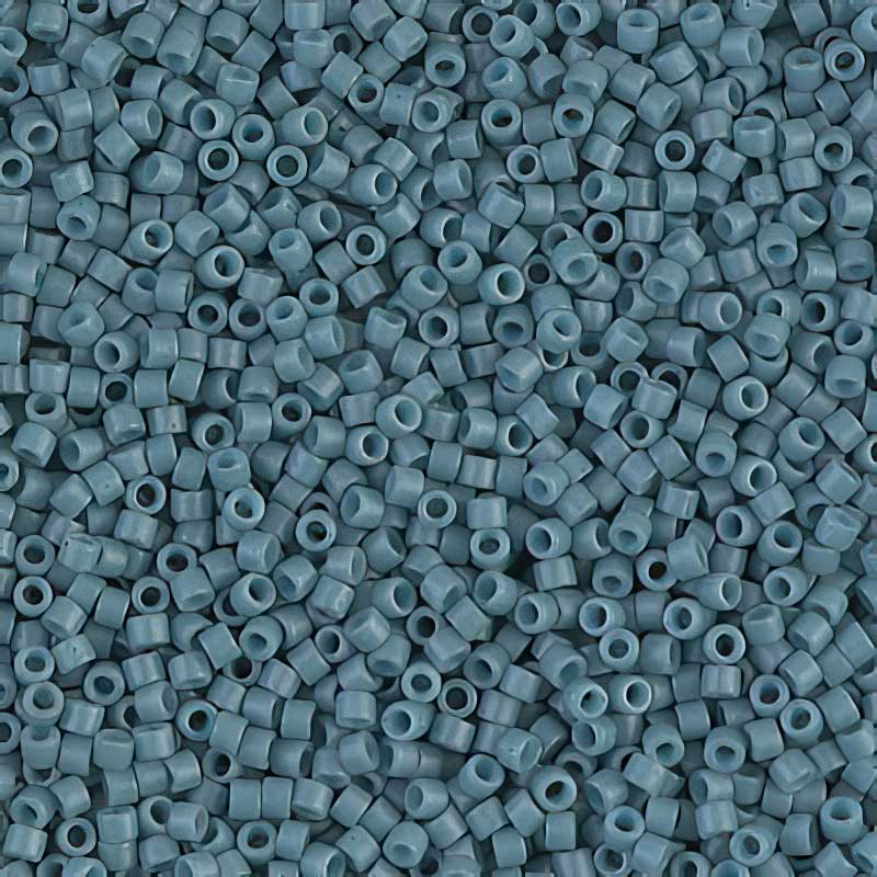 Delica 11/0 Beads - db0792 - Dyed Semi-matte Opaque Blue Grey 5.2g