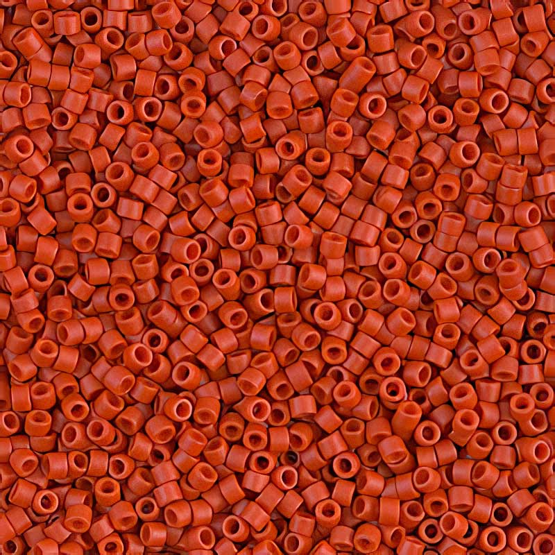 Delica 11/0 Beads - db0795 - Matte Dyed Opaque Vermillion 5.2g