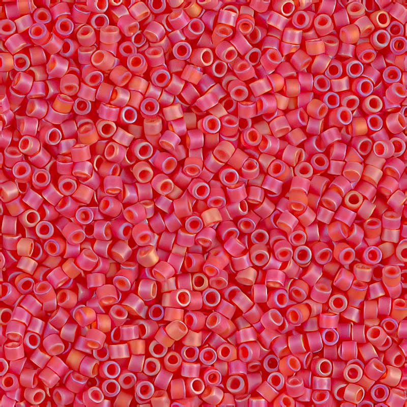 Delica 11/0 Beads - db0856 - Matte Light Red AB 5.2g