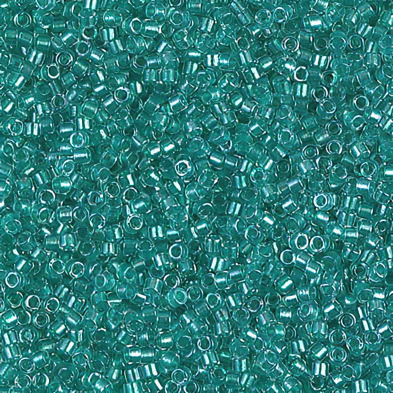 Delica 11/0 Beads - db0904 - Sparkling Turquoise Lined Crystal 7.1g