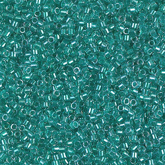 Delica 11/0 Beads - db0904 - Sparkling Turquoise Lined Crystal 7.1g