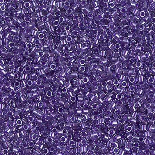 Delica 11/0 Beads - db0906 - Sparkling Purple Lined Crystal 5.2g