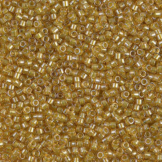 Delica 11/0 Beads - db0911 - Sparkling Light Yellow Lined Topaz 5.2g