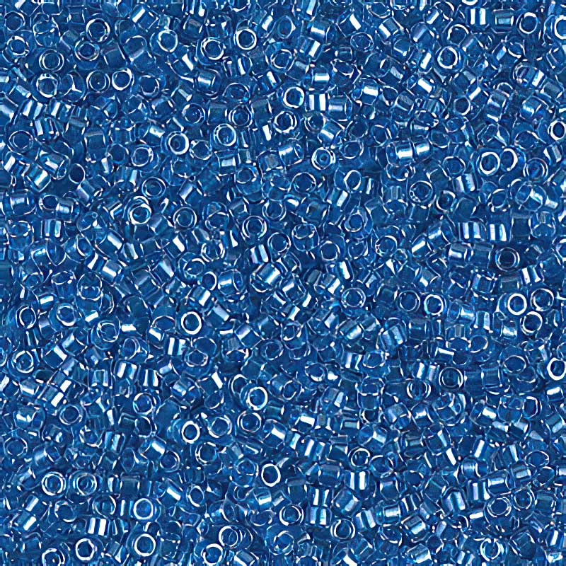 Delica 11/0 Beads - db0920 - Sparkling Cerulean Blue Lined Crystal 5.2g