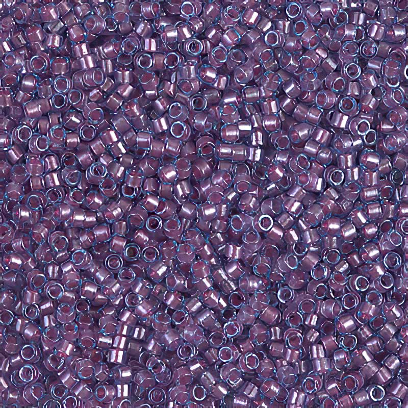 Delica 11/0 Beads - db0922 - Sparkling Rose Lined Aqua 5.2g