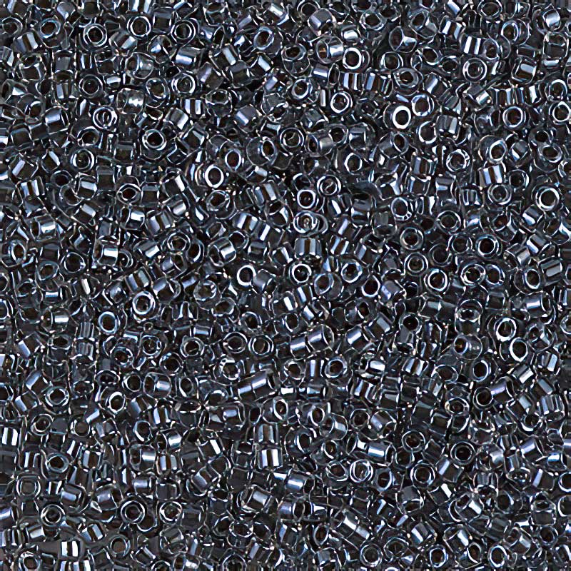 Delica 11/0 Beads - db0925 - Sparkling Dark Grey Lined Crystal 5.2g