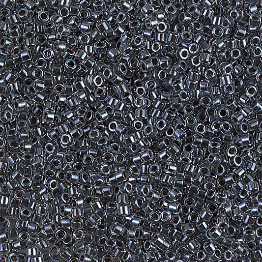 Delica 11/0 Beads - db0925 - Sparkling Dark Grey Lined Crystal 5.2g