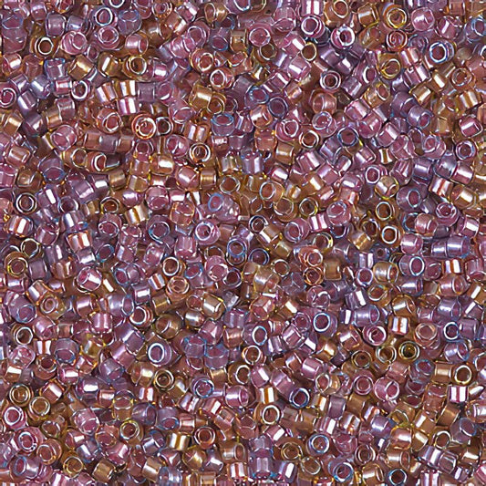 Delica 11/0 Beads - db0982 - Sparkle Lined Purple Rose Gold Mix 5.2g