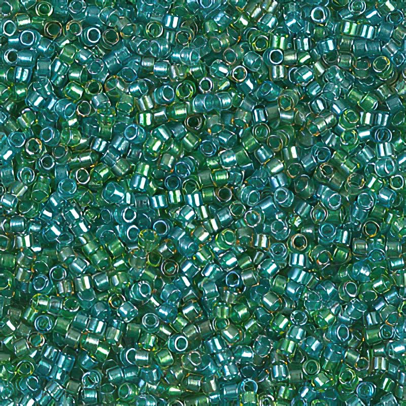 Delica 11/0 Beads - db0984 - Lined Aqua/Teal Mix 5.2g