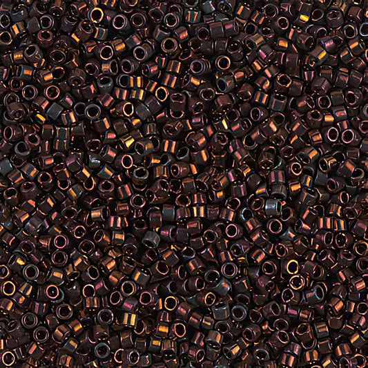 Delica 11/0 Beads - db1002 - Metallic Dark Copper Gold Iris 5.2g