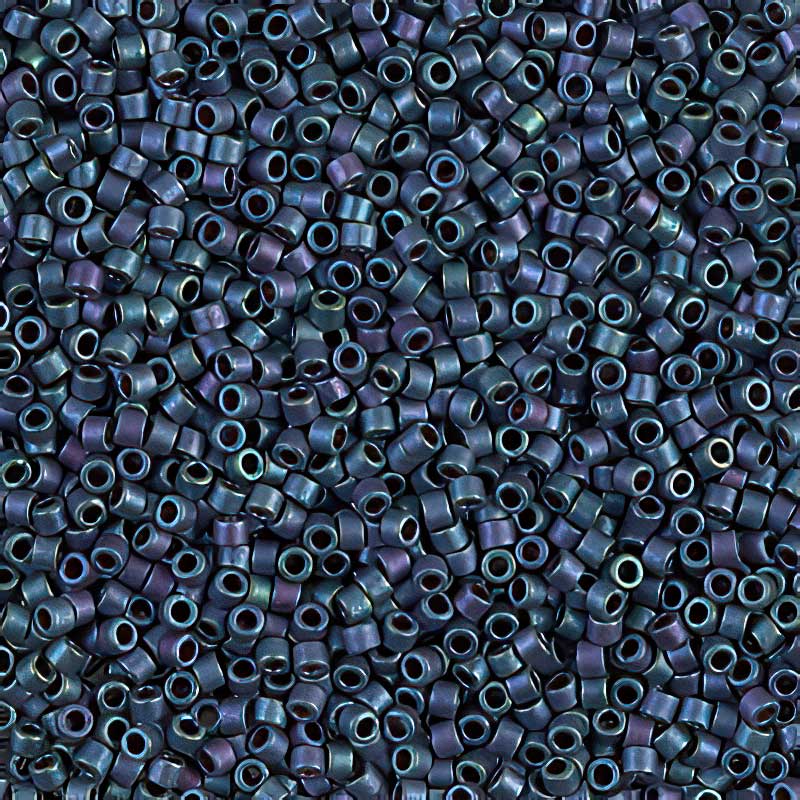 Delica 11/0 Beads - db1052 - Met Matte Gold Iris Blueberry 5.2g