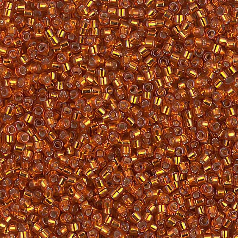 Delica 11/0 Beads - db1333 - Silver-Lined Burnt Orange 5.2g