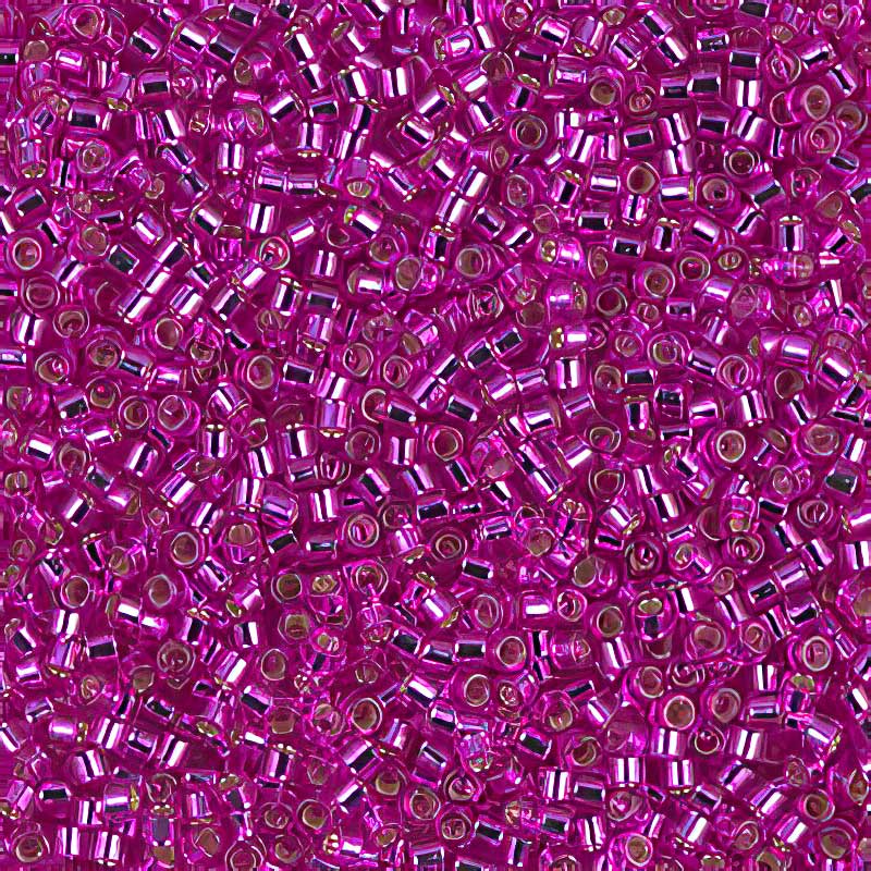 Delica 11/0 Beads - db1340 - Silver Lined Dyed Fuchsia 5.2g