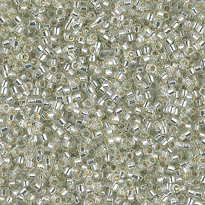 Delica 11/0 Beads - db1431 - Silver-Lined Pale Green Moss 5.2g