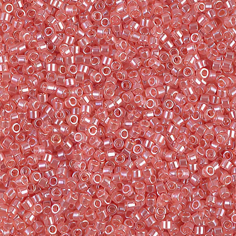 Delica 11/0 Beads - db1481 - Transparent Salmon Luster 5.2g