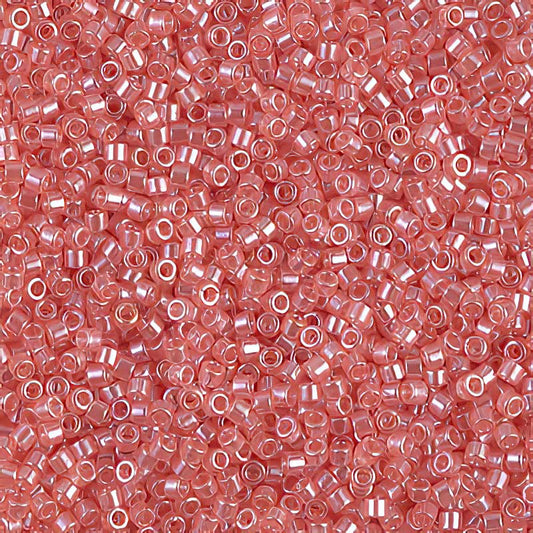 Delica 11/0 Beads - db1481 - Transparent Salmon Luster 5.2g