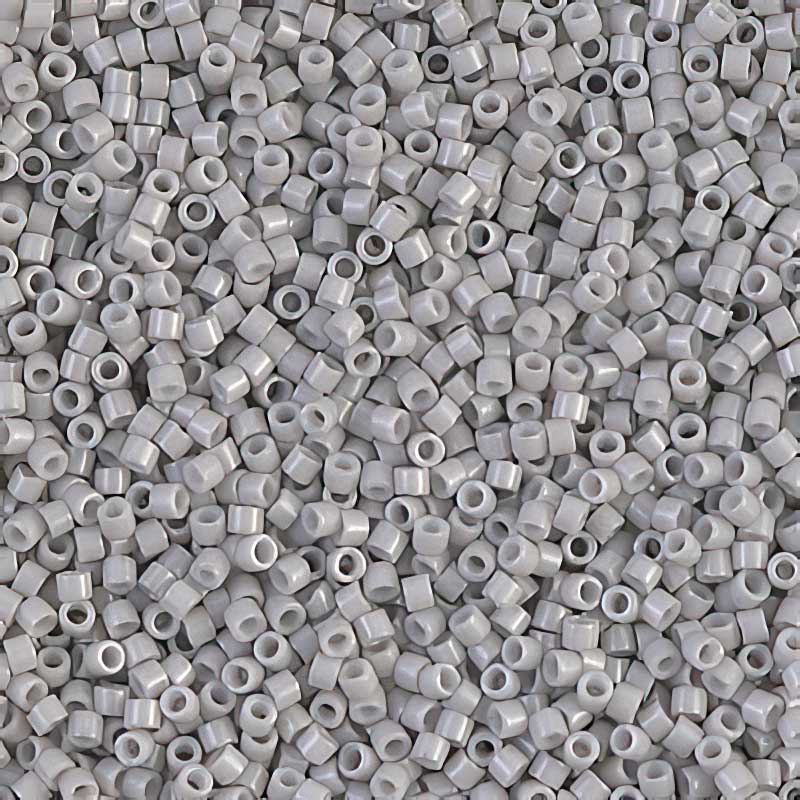 Delica 11/0 Beads - db1498 - Opaque Light Grey Smoke 5.2g