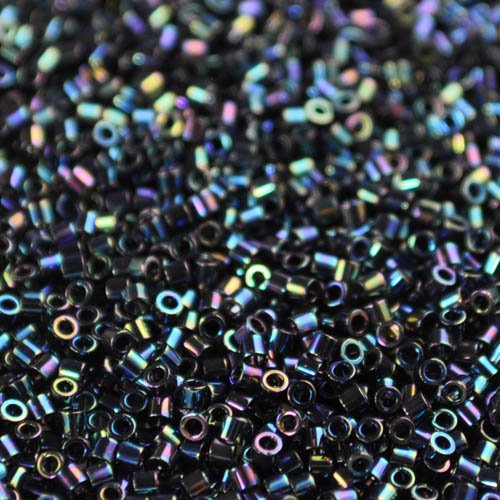 Delica 15/0 Beads - db15-0005 - Black AB 5.2g
