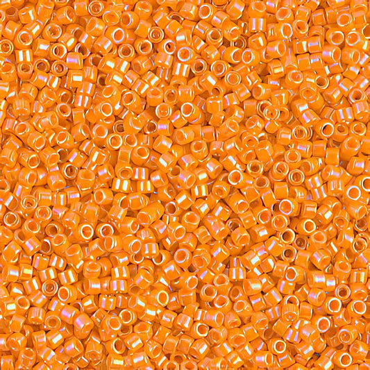Delica 11/0 Beads - db1573 - Opaque Orange Mandarin AB 5.2g