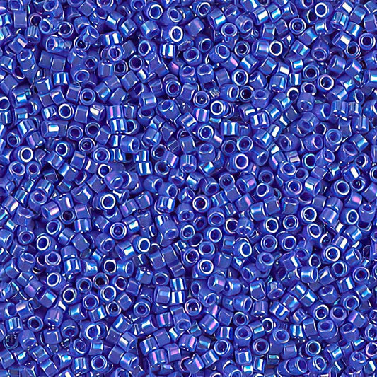 Delica 11/0 Beads - db1578 - Opaque Blue Sapphos AB 7.1g